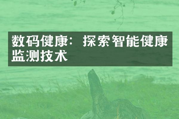 数码健康：探索智能健康监测技术