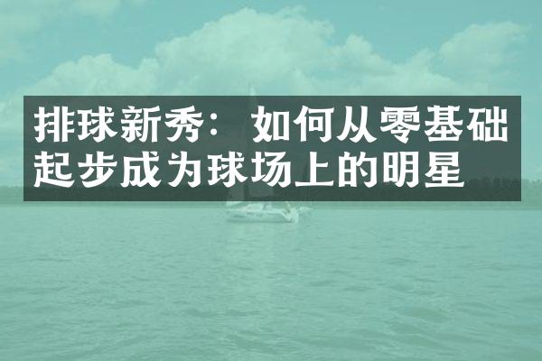 排球新秀：如何从零基础起步成为球场上的明星