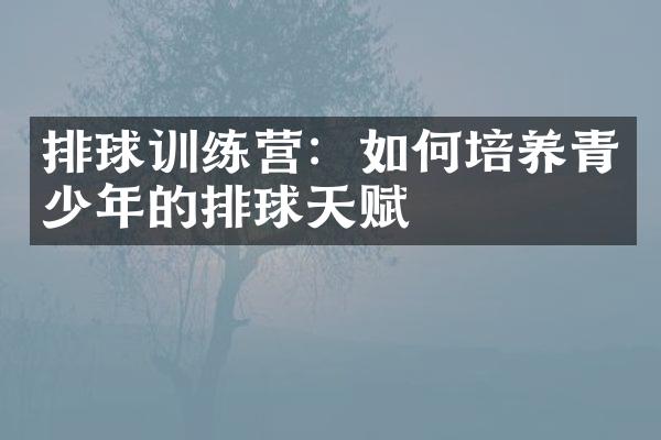 排球训练营：如何培养青少年的排球天赋