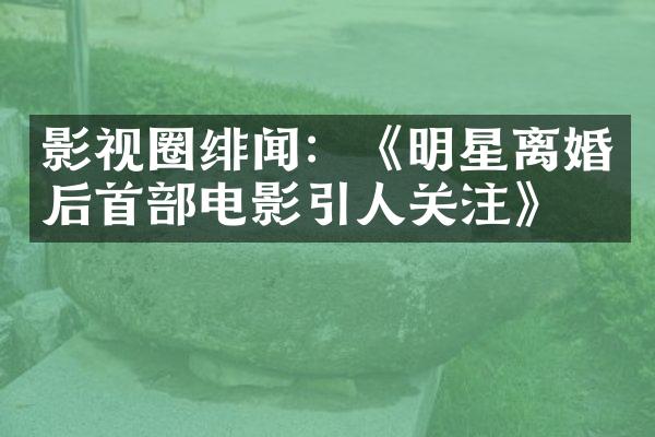 影视圈绯闻：《明星离婚后首电影引人关注》