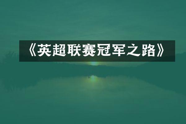 《英超联赛冠军之路》