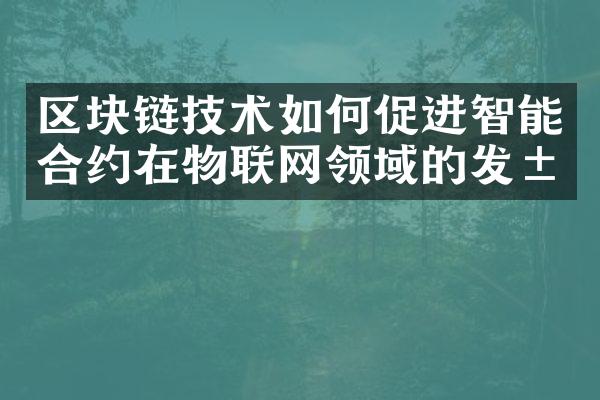 区块链技术如何促进智能合约在物联网领域的发展