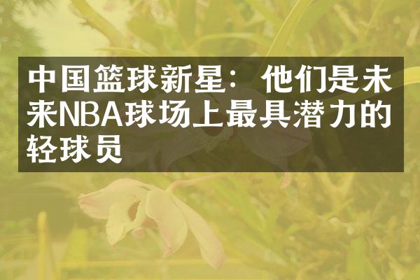 中国篮球新星：他们是未来NBA球场上最具潜力的年轻球员