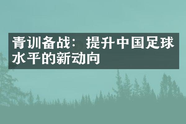 青训备战：提升中国足球水平的新动向