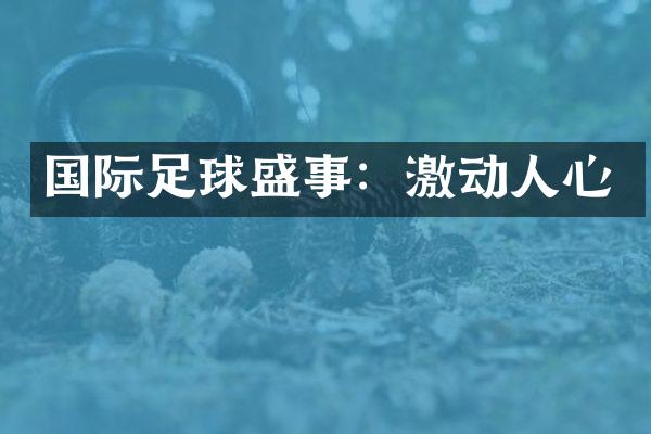 国际足球盛事：激动人心