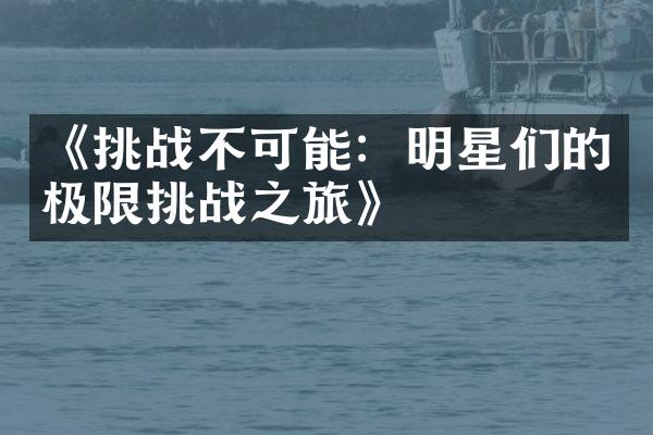 《挑战不可能：明星们的极限挑战之旅》