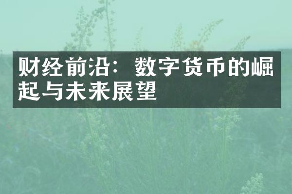 财经前沿：数字货币的崛起与未来展望