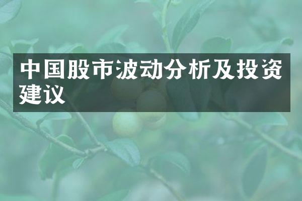 股市波动分析及投资建议