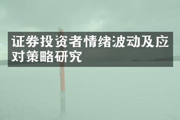 证券投资者情绪波动及应对策略研究