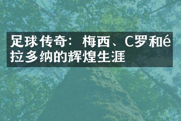 足球传奇：梅西、C罗和马拉多纳的辉煌生涯