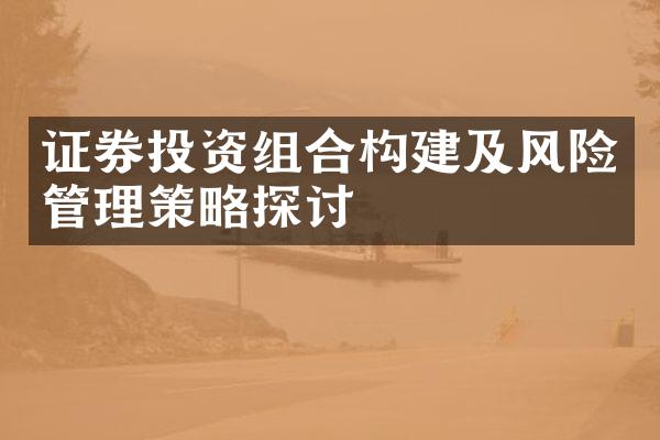 证券投资组合构建及风险管理策略探讨