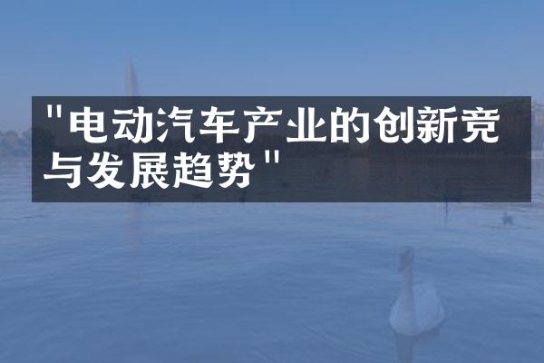 "电动汽车产业的创新竞争与发展趋势"