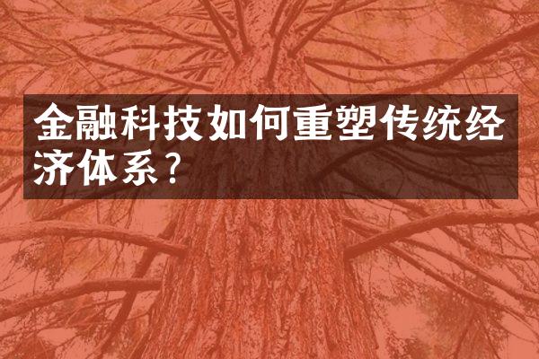 金融科技如何重塑传统经济体系？