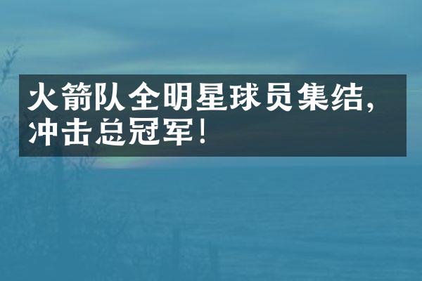 火箭队全明星球员集结，冲击总冠军！