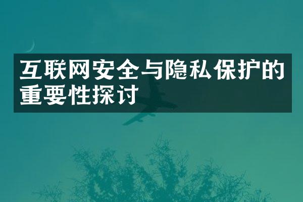 互联网安全与隐私保护的重要性探讨