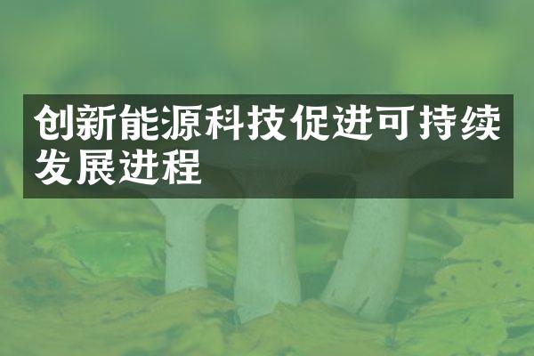 创新能源科技促进可持续发展进程