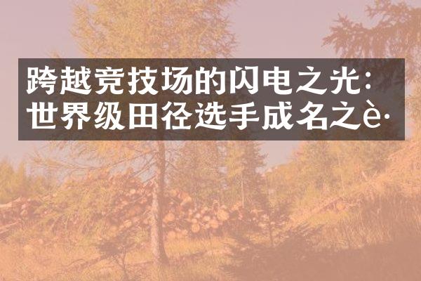 跨越竞技场的闪电之光：世界级田径选手成名之路