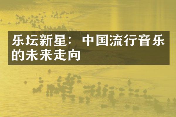 乐坛新星：中国流行音乐的未来走向