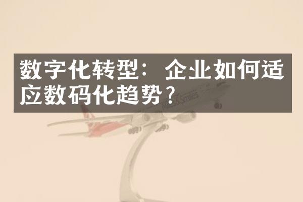 数字化转型：企业如何适应数码化趋势？