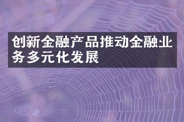 创新金融产品推动金融业务多元化发展