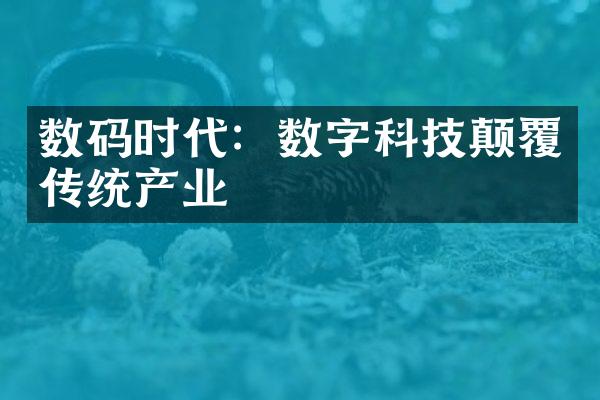 数码时代：数字科技颠覆传统产业