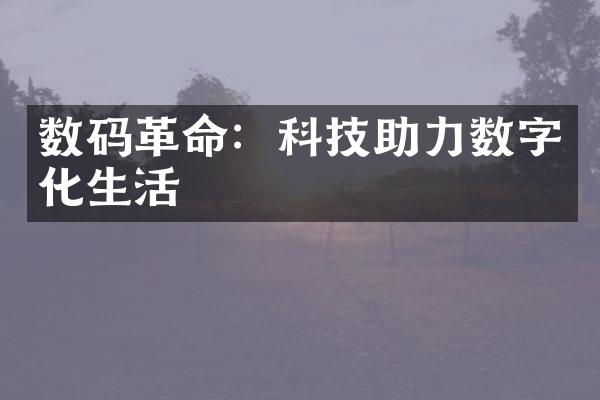 数码革命：科技助力数字化生活