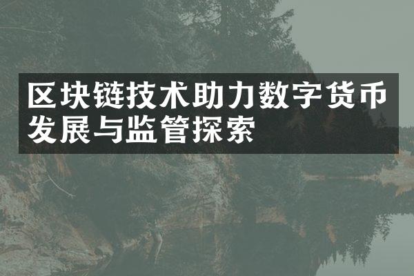 区块链技术助力数字货币发展与监管探索