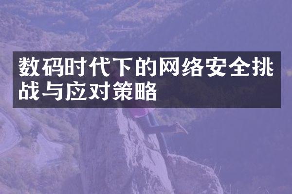 数码时代下的网络安全挑战与应对策略