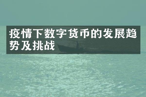 疫情下数字货币的发展趋势及挑战