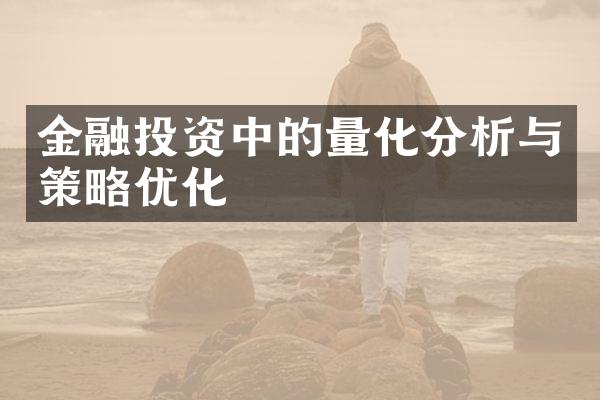 金融投资中的量化分析与策略优化