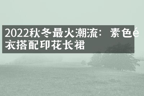 2022秋冬最火潮流：素色风衣搭配印花长裙