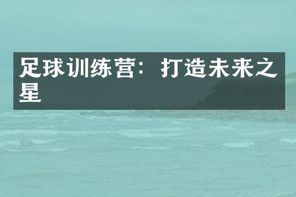 足球训练营：打造未来之星