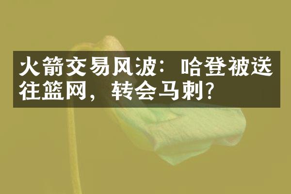 火箭交易风波：哈登被送往篮网，转会马刺？