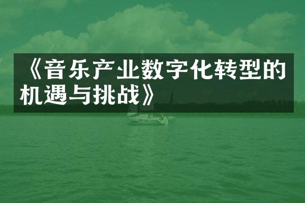 《音乐产业数字化转型的机遇与挑战》