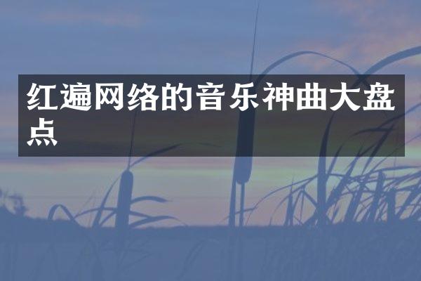 红遍网络的音乐神曲盘点