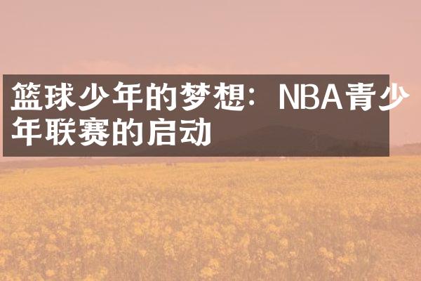 篮球少年的梦想：NBA青少年联赛的启动