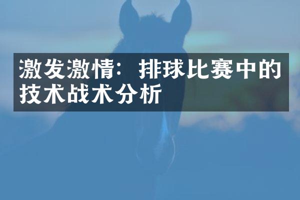 激发激情：排球比赛中的技术战术分析