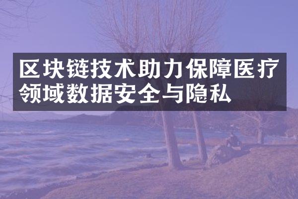 区块链技术助力保障医疗领域数据安全与隐私