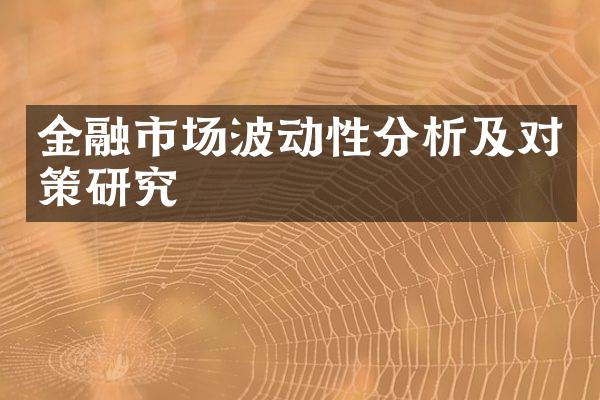 金融市场波动性分析及对策研究