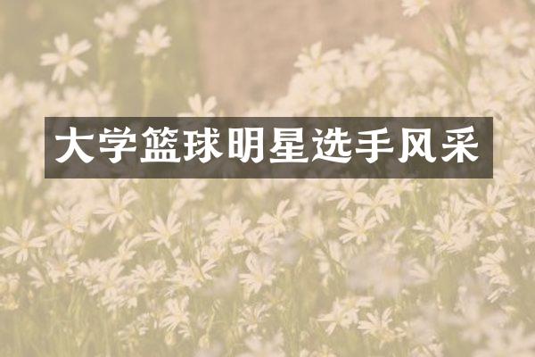 大学篮球明星选手风采