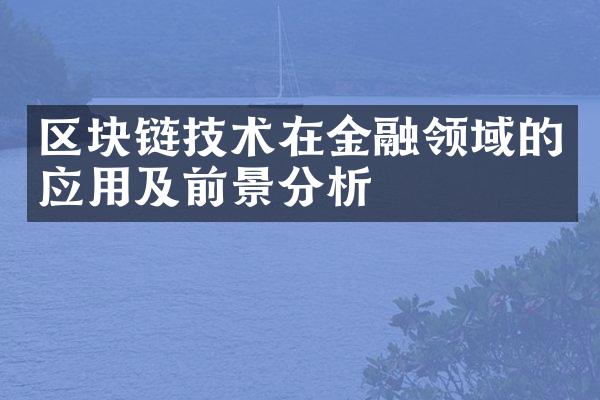 区块链技术在金融领域的应用及前景分析