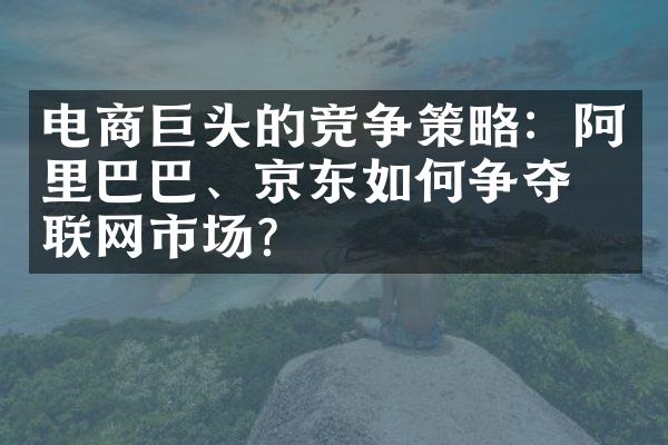 电商巨头的竞争策略：阿里巴巴、京东如何争夺互联网市场？