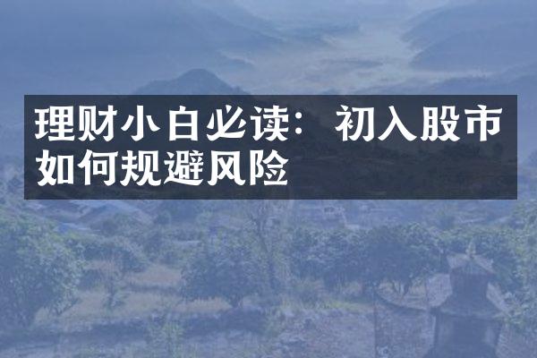 理财小白必读：初入股市如何规避风险