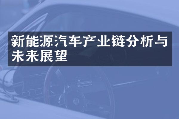 新能源汽车产业链分析与未来展望