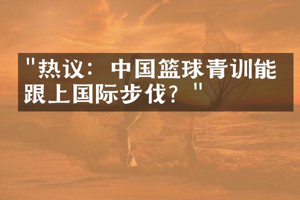 "热议：中国篮球青训能否跟上国际步伐？"