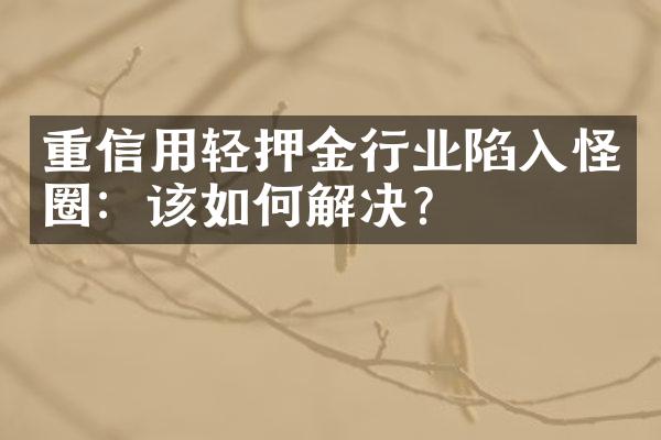 重信用轻押金行业陷入怪圈：该如何解决？