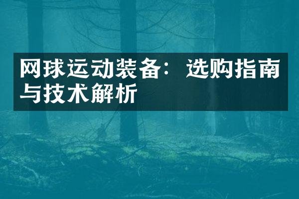 网球运动装备：选购指南与技术解析