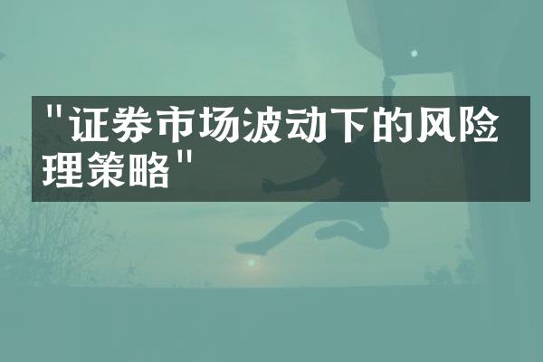 "证券市场波动下的风险管理策略"