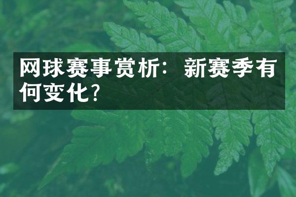 网球赛事赏析：新赛季有何变化？