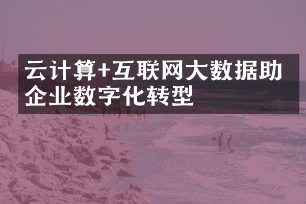 云计算+互联网大数据助力企业数字化转型